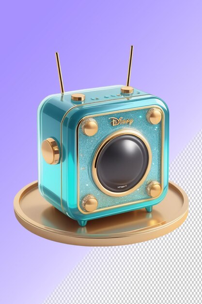 PSD psd 3d illustration radio isolated on transparent background