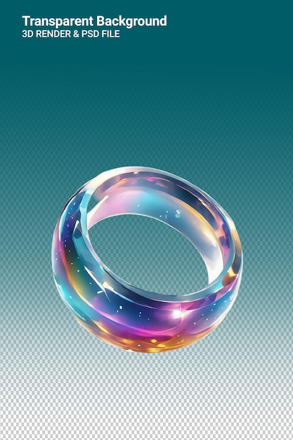 PSD psd 3d illustration ring isolated on transparent background