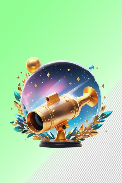 Psd 3d illustration rocket isolated on transparent background