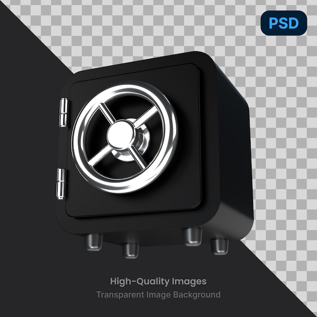 セーフティ ボックスの Psd 3 d イラスト