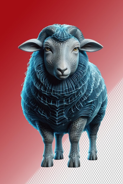 Psd 3d illustration sheep isolated on transparent background