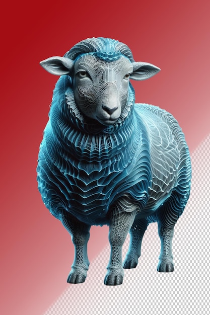 Psd 3d illustration sheep isolated on transparent background