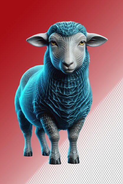 PSD psd 3d illustration sheep isolated on transparent background