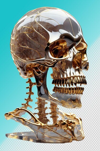 PSD psd 3d illustration skull isolated on transparent background