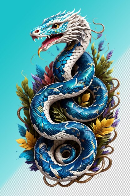 PSD psd 3d illustration snake isolated on transparent background