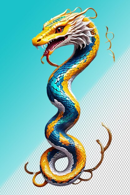 PSD psd 3d illustration snake isolated on transparent background