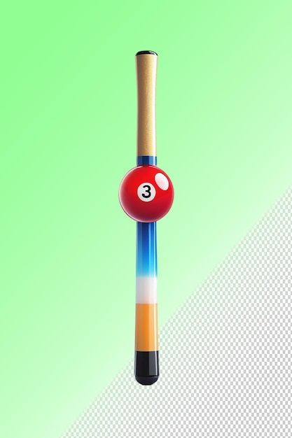PSD psd 3d illustration snooker isolated on transparent background