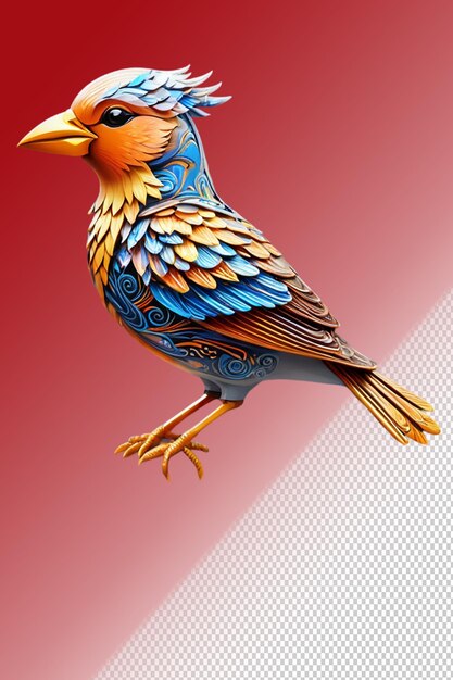PSD psd 3d illustration sparrow isolated on transparent background