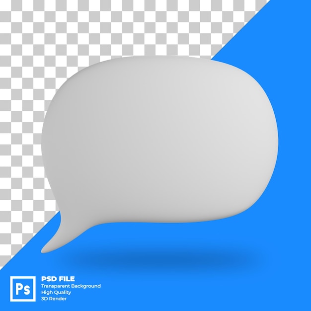 PSD psd 3d illustration of the speech bubble icon