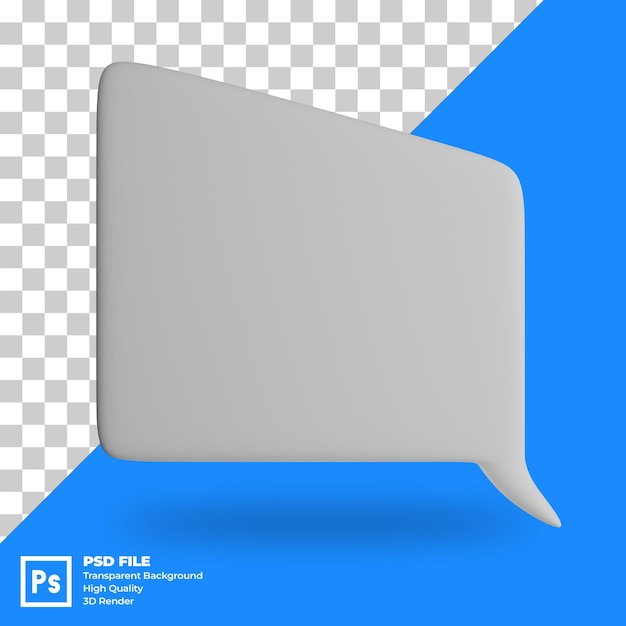 PSD psd 3d illustration of the speech bubble icon