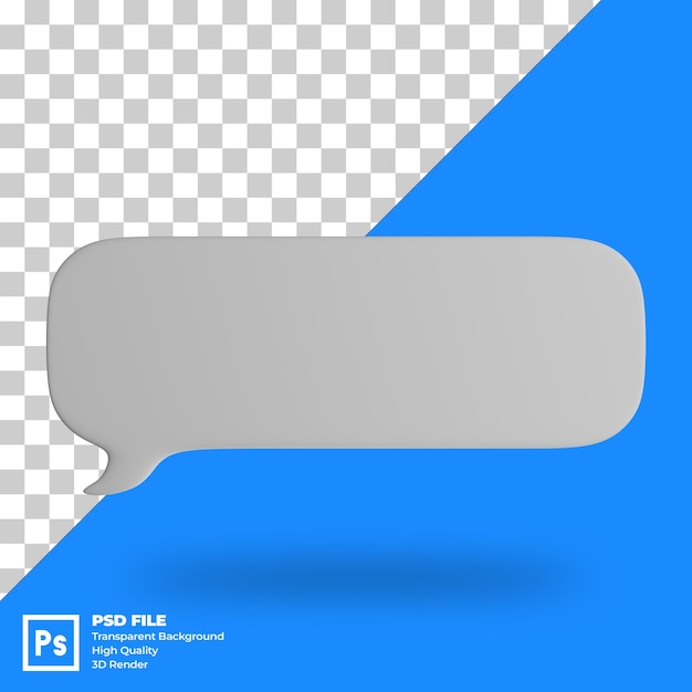 Psd 3d illustration of the speech bubble icon