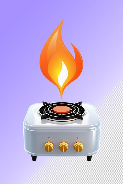 PSD psd 3d illustration stove isolated on a transparent background