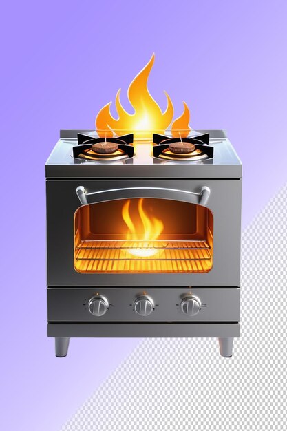 PSD psd 3d illustration stove isolated on a transparent background