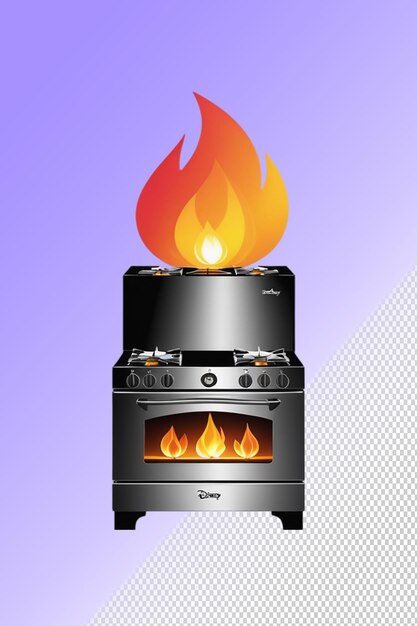 PSD psd 3d illustration stove isolated on a transparent background