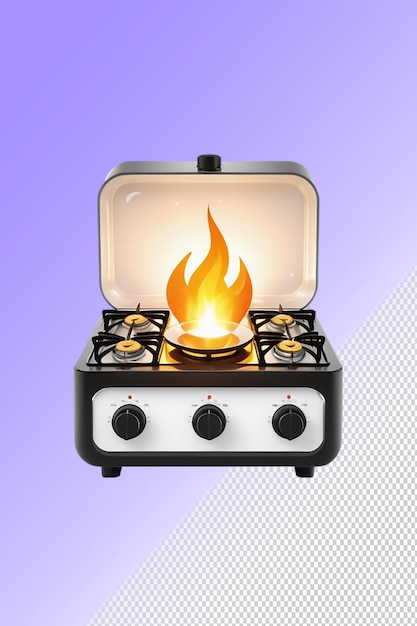 PSD psd 3d illustration stove isolated on a transparent background