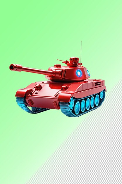 PSD psd 3d illustration tank isolated on transparent background