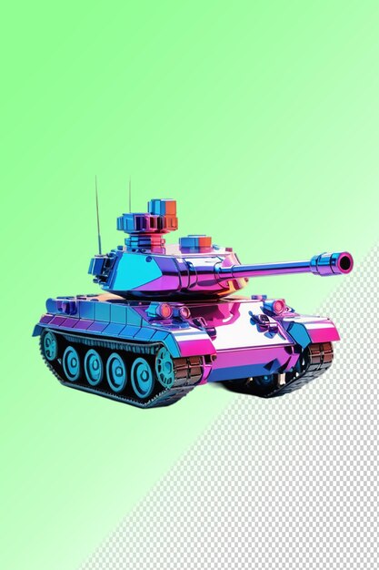 Psd 3d illustration tank isolated on transparent background