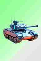 PSD psd 3d illustration tank isolated on transparent background