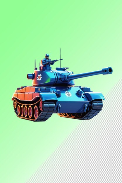 PSD psd 3d illustration tank isolated on transparent background