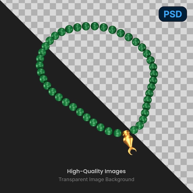 PSD psd 3d illustration of a tasbih