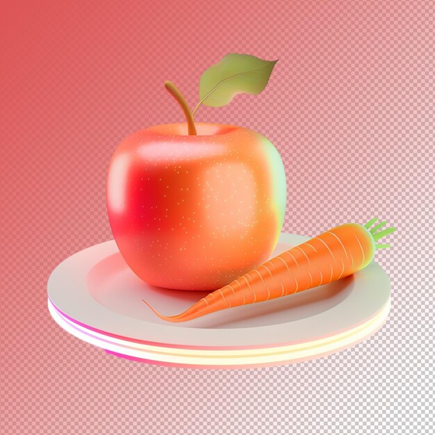 PSD psd 3d illustration vegetable isolated on transparent background