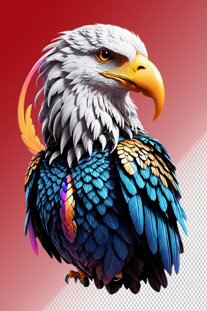 PSD psd 3d illustration vulture isolated on transparent background