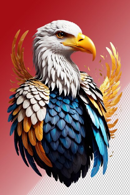 PSD psd 3d illustration vulture isolated on transparent background