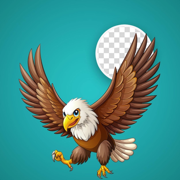 PSD illustrazione 3d di un avvoltoio isolato su uno sfondo trasparente