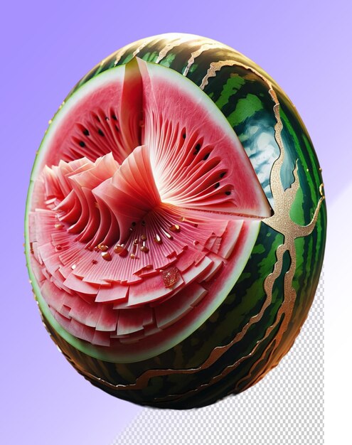 Psd 3d illustration watermelon isolated on transparent background