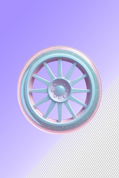 PSD psd 3d illustration wheel isolated on transparent background