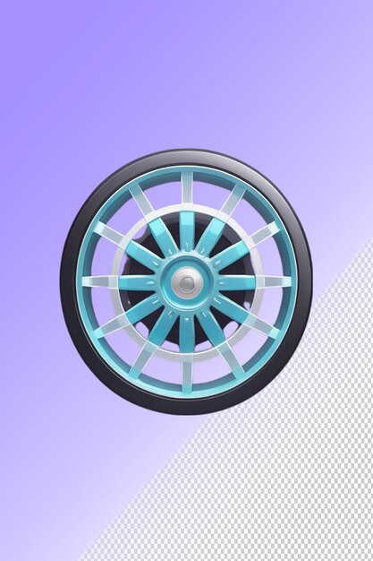 PSD psd 3d illustration wheel isolated on transparent background