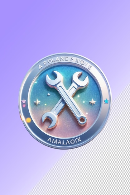 Psd 3d illustration wrench isolated on a transparent background