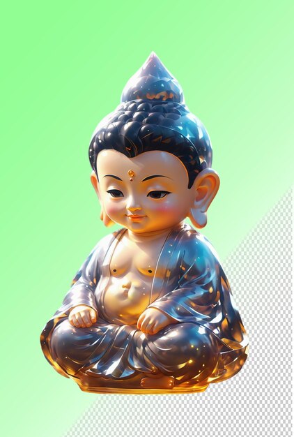 Psd 3d Ilustracja Budda Izolowany Na Przezroczystym Tle