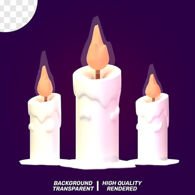 PSD 3D 고립된 일러스트레이션 할로윈 불