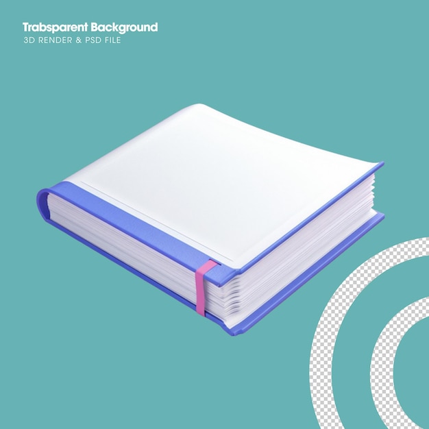 Psd 3d isometric of books on background transparent