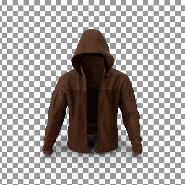 PSD psd 3d jacket on isolated and transparent background