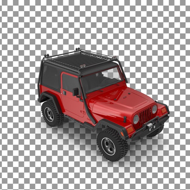 PSD psd 3d jeep icon on isolated and transparent background