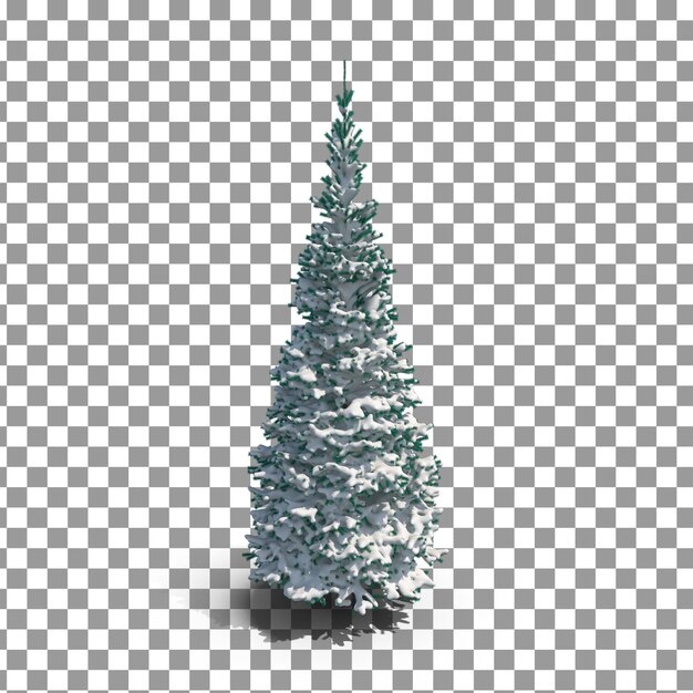 PSD 3D kerstboom op een geïsoleerde en doorzichtige achtergrond