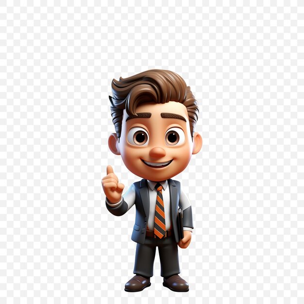 PSD 3D Kid Businessman