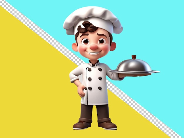 PSD psd di uno chef di cucina 3d