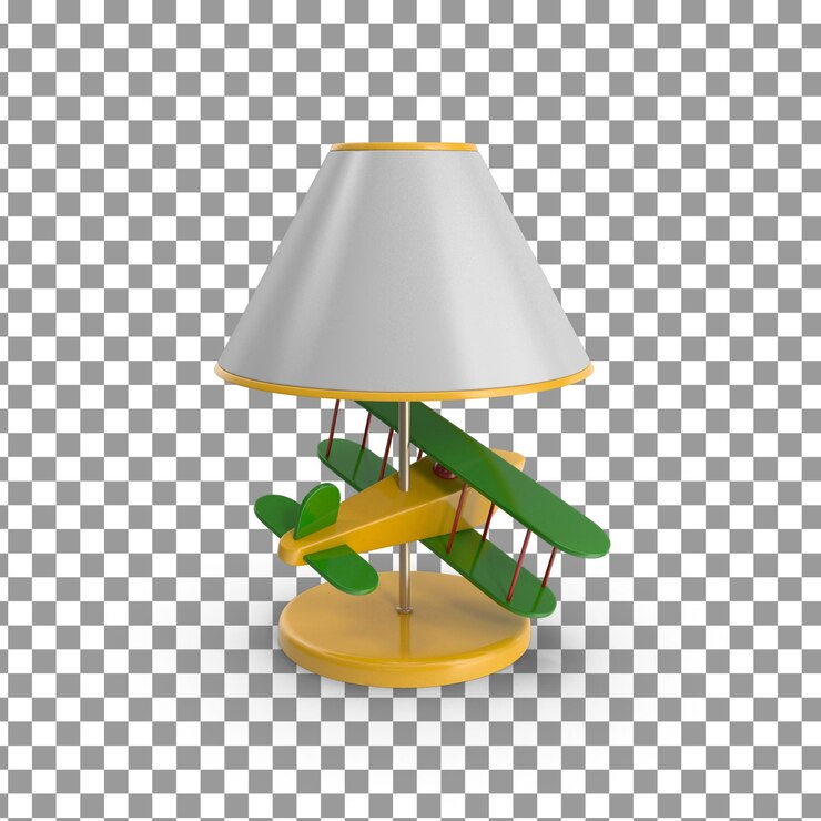 PSD 3D Lamp icon on Isolated and transparent background