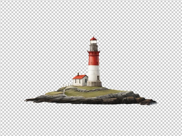 PSD psd of a 3d light house on transparent background