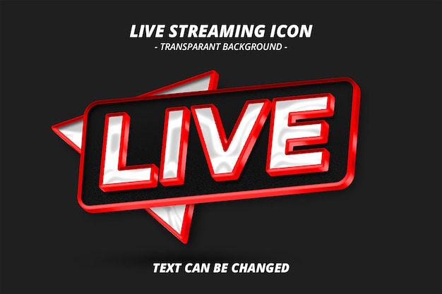 PSD psd 3d live streaming icon