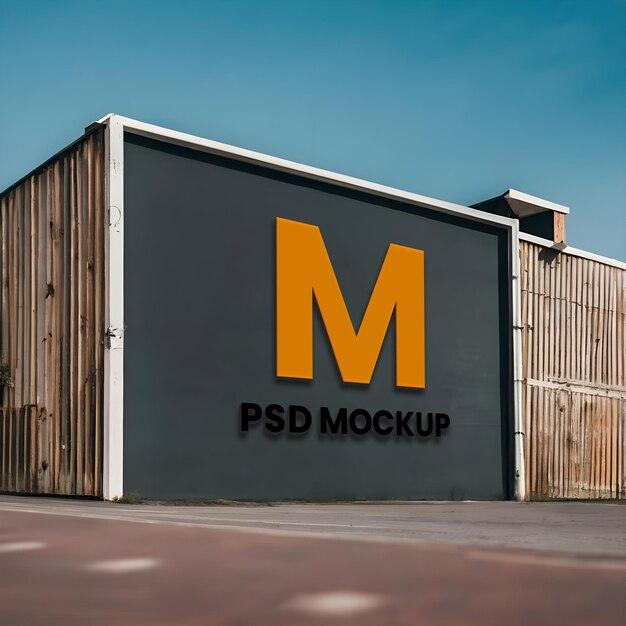 PSD modello di mockup del logo psd 3d