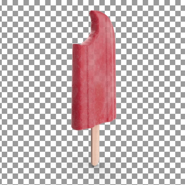 PSD psd 3d lolly ice icon on isolated and transparent background