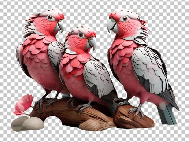 Psd of a 3d lovebirds