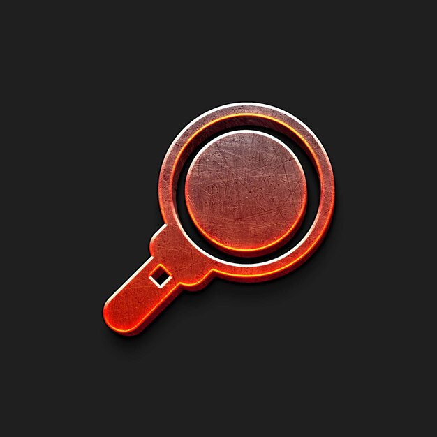 Psd 3d magnifier glass icon