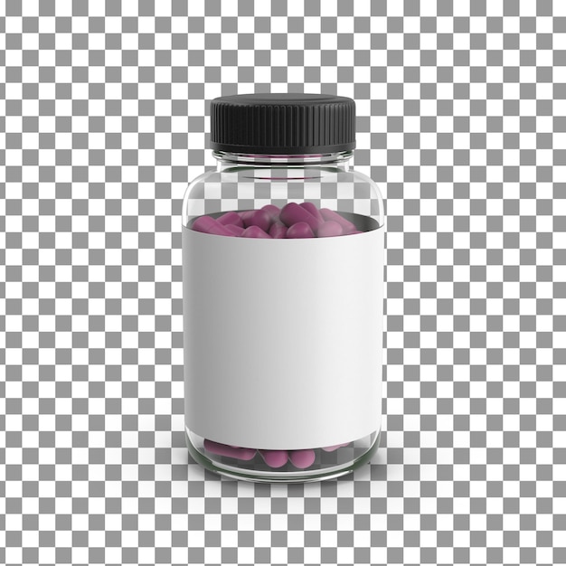 PSD psd 3d medicines on isolated and transparent background