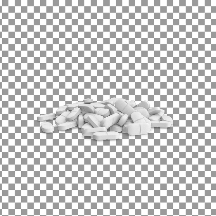 PSD 3D Medicines pills on isolated and transparent background
