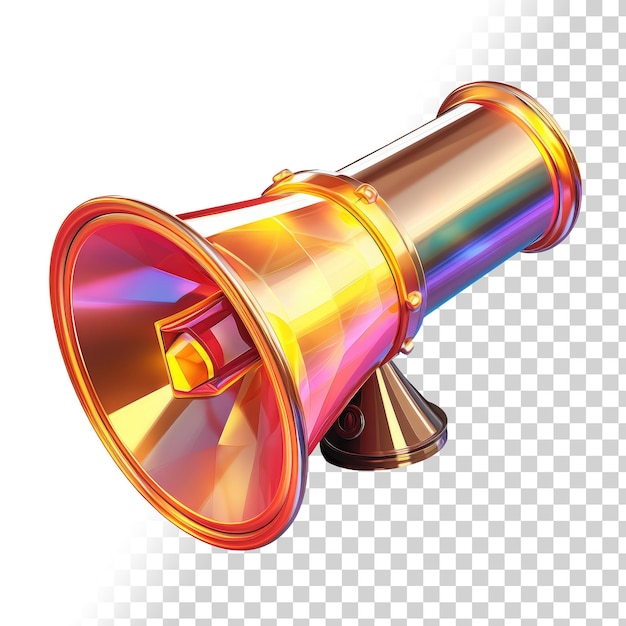 PSD psd 3d megaphone isolated on background